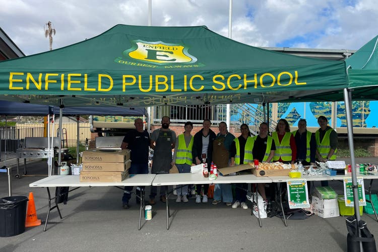 Photograph of P&C members at a community BBQ.