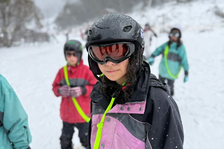 Photograph of a student on the snow fields during Stage 3 camp.